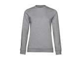 SWEATER B C SET-IN WOMEN FRENCH TERRY HEATHER GREY M