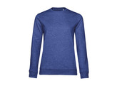 SWEATER B C SET-IN WOMEN FRENCH TERRY HEATHER ROYAL BLUE S