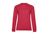SWEATER B C SET-IN WOMEN FRENCH TERRY HEATHER RED M