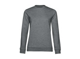 SWEATER B C SET-IN WOMEN FRENCH TERRY HEATHER MID GREY L