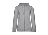 SWEATER B C ORGANIC ZIPPED HOODED WOMEN HEATHER GREY XS