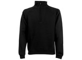 SWEATER FOTL ZIP NECK ZWART 2XL