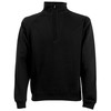 SWEATER FOTL ZIP NECK ZWART L