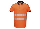 POLO PW T180 FLUO-ORANJE/ZWART S