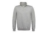 SWEATER B C ZIP NECK ID004 HEATHER GREY L